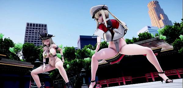  Kancolle MMD bismarck glaf Eleven rave girl